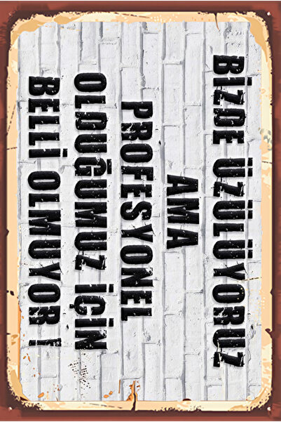 hediyeniburadabul Γραπτή ρετρό ξύλινη αφίσα