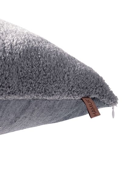 HAMUR Škandinávsky bohémsky 2-dielny poťah na vankúš Teddy Puffy Throw šedý