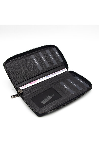 Pierre Cardin Black Unisex Leather Floater Wallet - FT11056