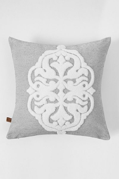 HAMUR Dekorativní přehozový povlak na polštář v klasickém šedém provedení Bohemian Special Design Punch Punch Pattern