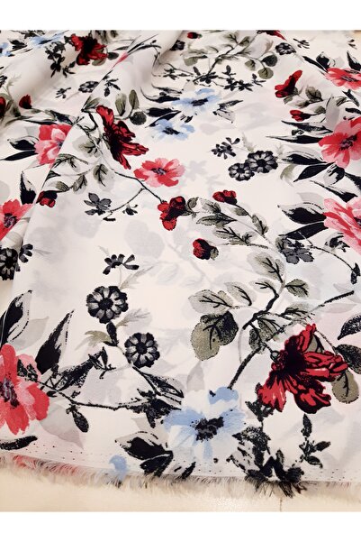 Safir Kumaş Yazlık Uçuş Uçuş Yumuşak Kırışmayan Elbiselik Krep Kumaş 2.5 Metre