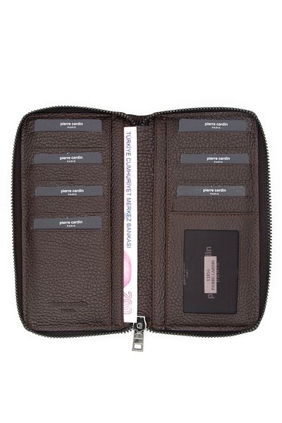 Pierre Cardin Unisex Floater Brown Leather Wallet - FT11056