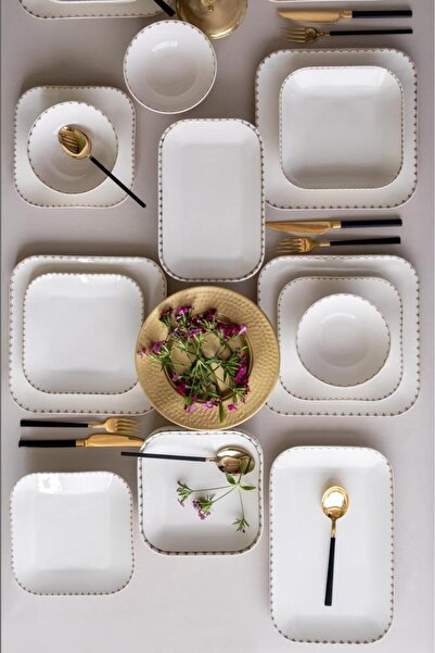 Kütahya Porselen KÜTAHYA PORSELEN BONE MİNAS 51 PARÇA YEMEK TAKIMI 12636