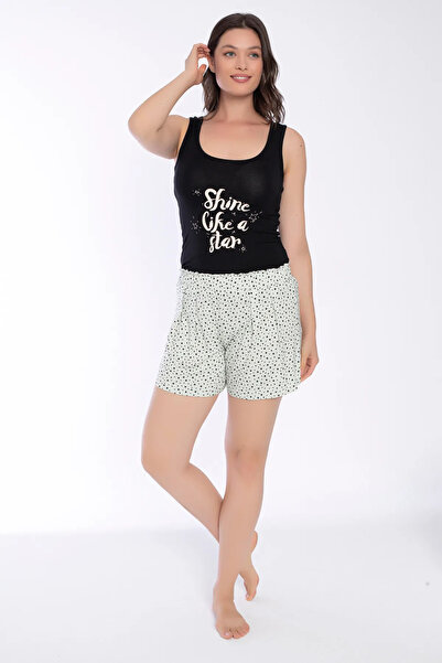 shefox Set pantaloni scurți de damă din viscoză - bretele largi de confeo