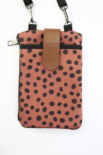 HAMUR Women's Cross Strap Wallet Shoulder Bag with Phone Compartment Leather Cover Point