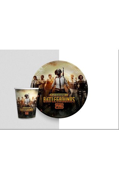 MFM Party Pubg Character Plate Cup 8 Pieces