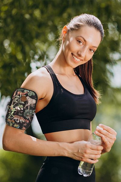 HAMUR Sports Arm Wrist Phone Bag Woods Black