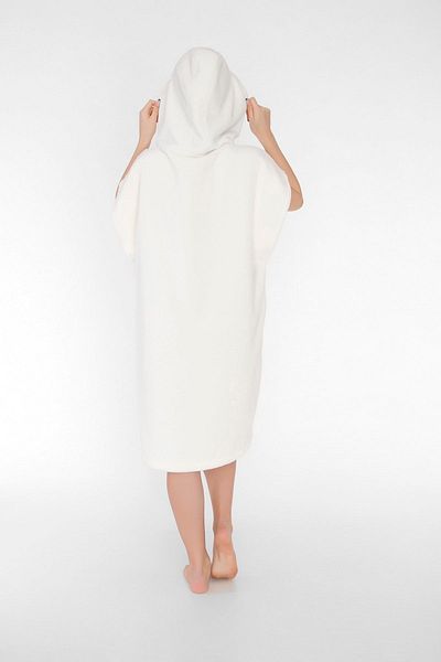HAMUR Surf Beach Poncho με κουκούλα πετσέτα παραλίας Surf Ecru