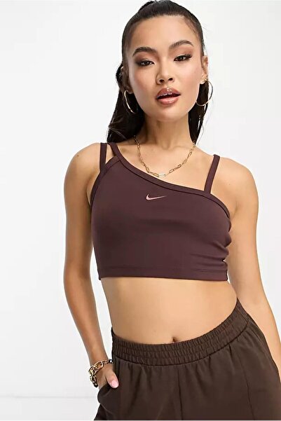 Nike Sportswear Everyday Modern Crop Kesim Kadın Kahverengi Atlet