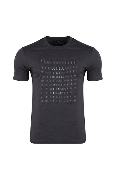 Tony Montana Μπλουζάκι Oversize Crew Neck 100% βαμβακερό κοντομάνικο χτενισμένο βαμβακερό
