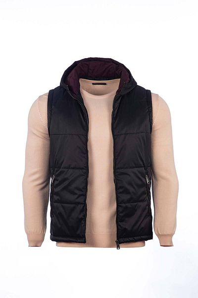 Tony Montana Classic Pattern Hooded Puffer Vest