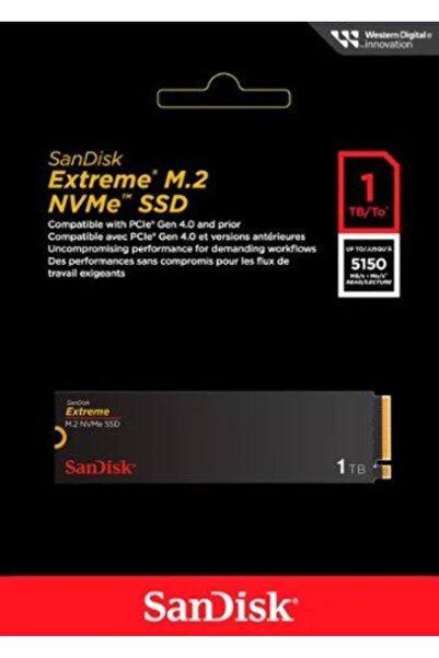 SanDisk Extreme 1tb 5150mb-4900mb/s M.2 Nvme Pcıe Gen4 Ssd Sdssdx3n-1t00-g26