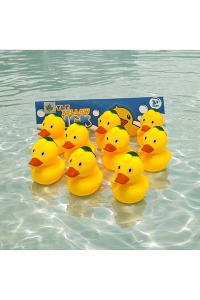 Shem 9-Piece Vinyl Duck Set - Toy Bath with Bag