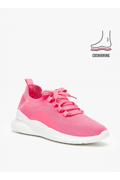 Oaklan by Shoexpress Women's Textured Lace-Up Sports Shoes with Cushioning
