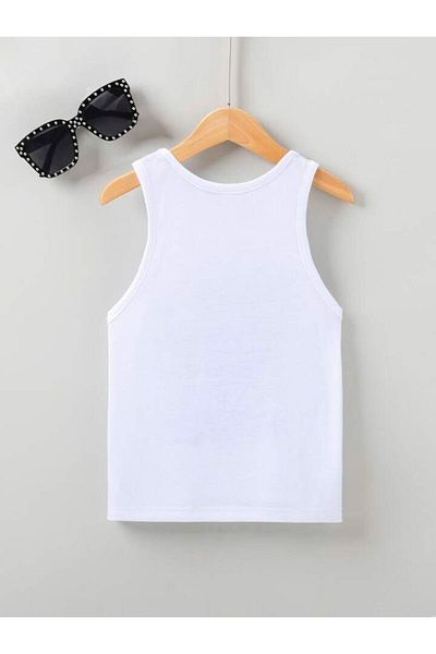 Afternoon Kids White ''Mamas Boy Forever'' Printed Boys' Tank Top