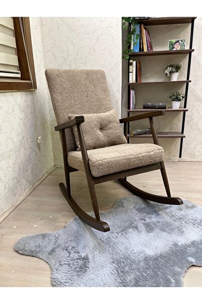 Asedia Trend Ceviz Teddy Kahve Sallanan Sandalye Dinlenme Emzirme Baba Tv Okuma Koltuğu Berjer