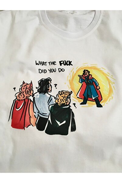 TIMESWASTINGIRL Unisex Oversize Marvel Doctor Strange , Wanda , Loki Tshirt