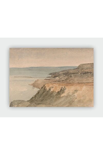 fırsatlar diyarı Coastal Cliffs, Frame TV Art File Vintage Art Duvar Posteri - Kalın Kağıt - Çerçevesiz