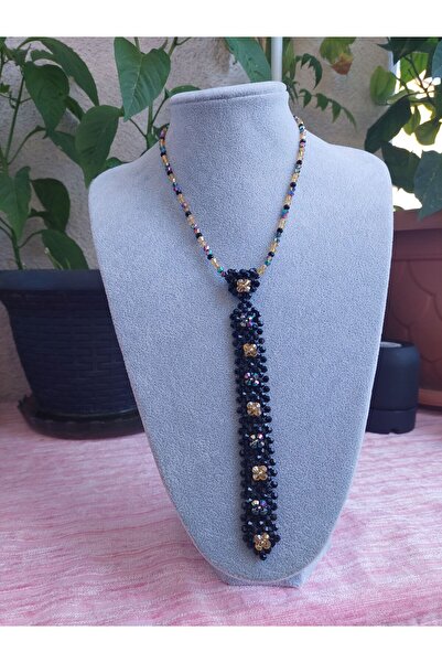 odabaş shop Kristal boncuk kravat kolye