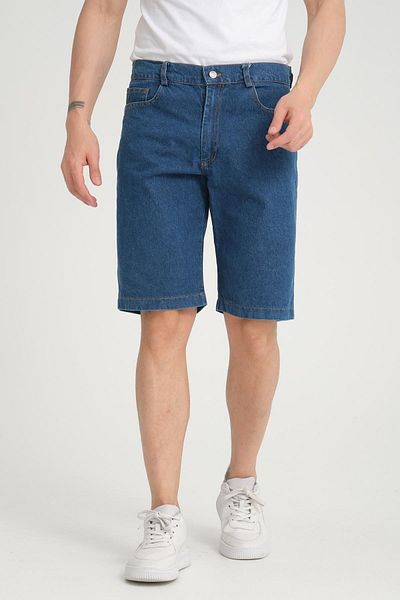 Rocqerx R-4387 Pantaloni scurți din denim cu fermoar, model lavabil