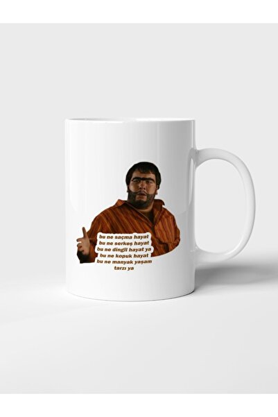 dopdolu promosyon Recep İvedik bu ne saçma hayat baskılı kupa bardak