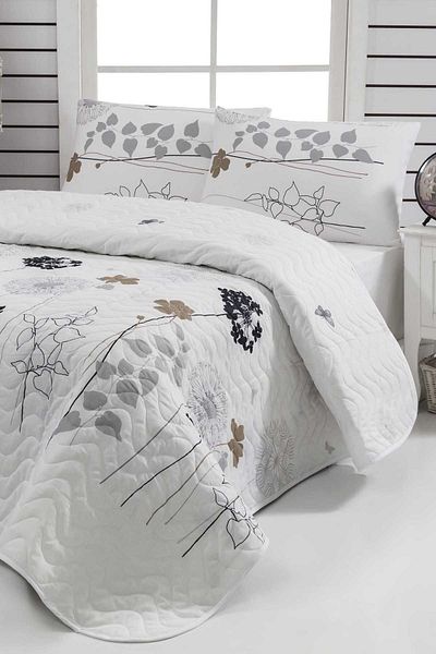 Eponj Home Μονό Σετ Καπιτονέ Κρεβατιού Atlantis White
