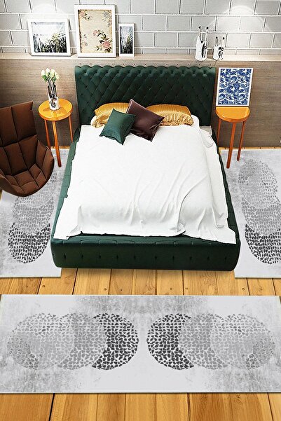 HaLıFoRuM Kaymaz Taban 3'lü Yatak Odası Halısı Seti - Ipeksi Sd-392