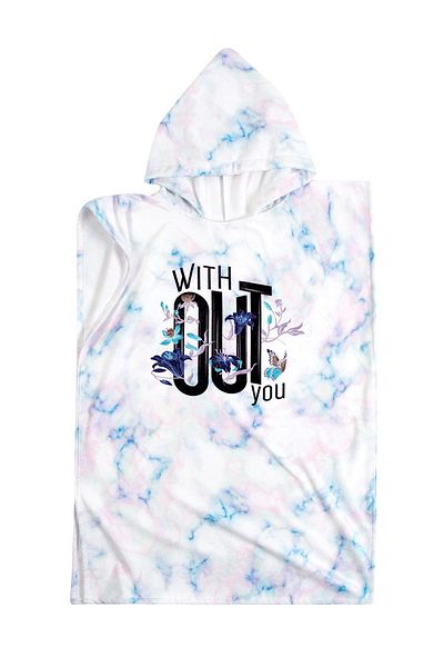 HAMUR Surf Summer Poncho Hooded Beach Towel Surf With Out