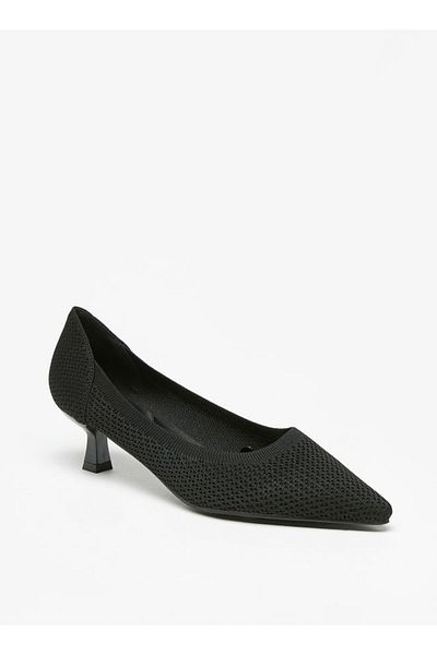 Flora Bella by Shoexpress Textured Pointed Toe Pumps with Stiletto Heels