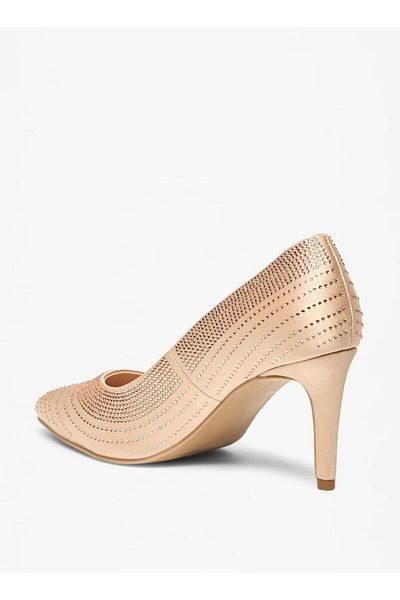 Celeste Women's Studded Slip-On Pointed Toe Pumps with Stiletto Heels