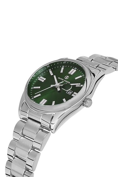 DAVID GUNER Brand Women's Wristwatch with Calendar Detail