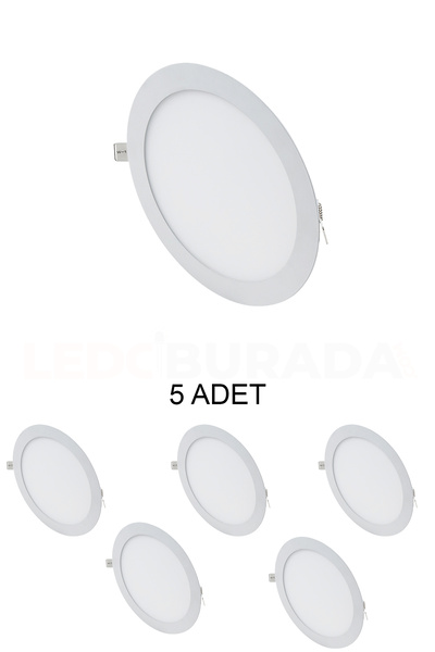 Cata CT-5148 لوحة LED بيضاء نحيفة 15 وات - عبوة من 5 قطع
