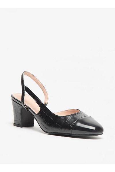 Celeste Women's Panelled Slip-On Sandals with Block Heels