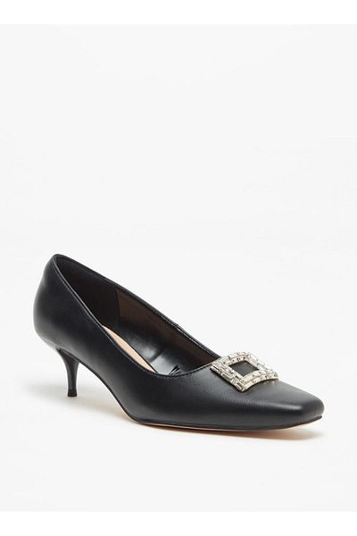 Celeste Women's Embellished Slip-On Pumps with Kitten Heels