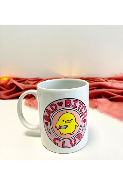 Hediyenikap Printhome Bad Bitch Club Baskılı Kupa