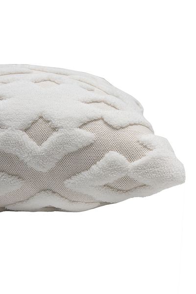 HAMUR Special Design Jacquard Patterned Decorative Pillow Throw Pillow Case Maldive Cream