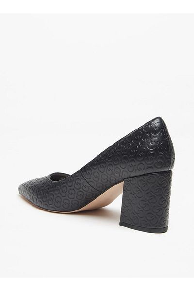 Celeste Women's Textured Slip-On Shoes with Block Heels