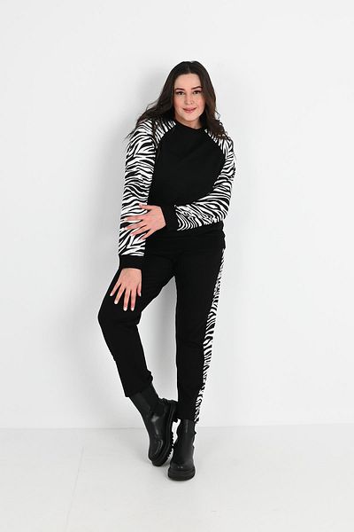 Koza Butik Γυναικείο Σετ Φόρμας Plus Size Printed 8048-24