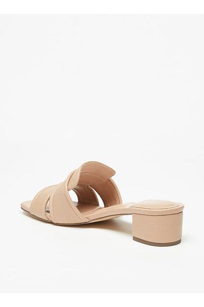 Celeste Women's Textured Slip-On Sandals with Block Heels