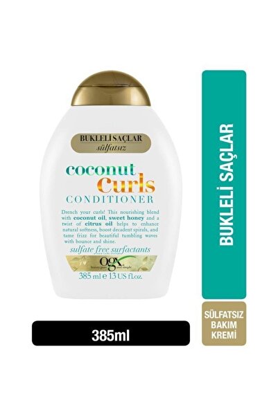 OGX MOİSTURİZİNG COCONUT CURLS CARE BRİGHTENİNG CREAM FOR CURLY HAİR 385 ML C...