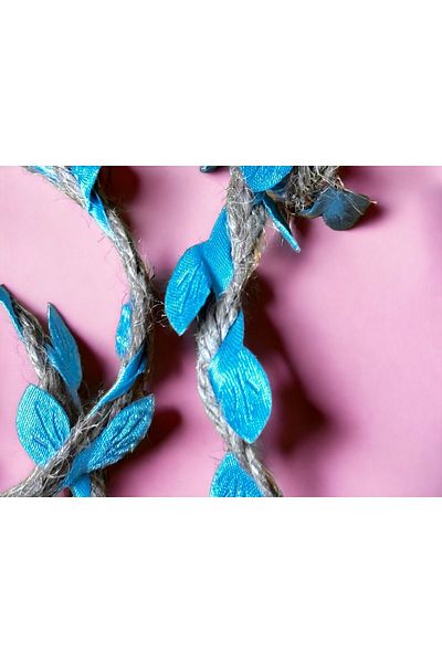 BukiroAtelier Panglică din frunze de iută împletită Panglică din frunze de paie Panglică decorativă din frânghie de iută 2 metri