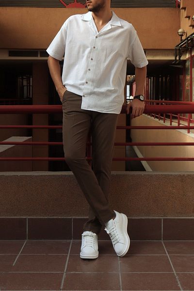 inpool Ανδρικό, slim-fit, ελαστικό ύφασμα, πλύσιμο, παλιά οικονομική κουλτούρα, παντελόνι 24INP277