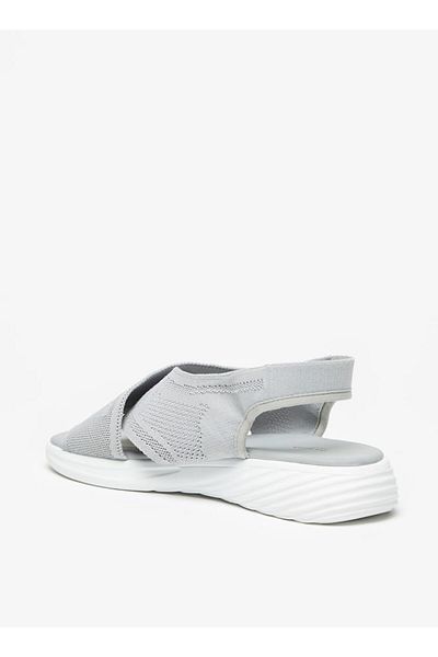 Flora Bella by Shoexpress Textured Cross Strap Slip-On Flatform Sandals