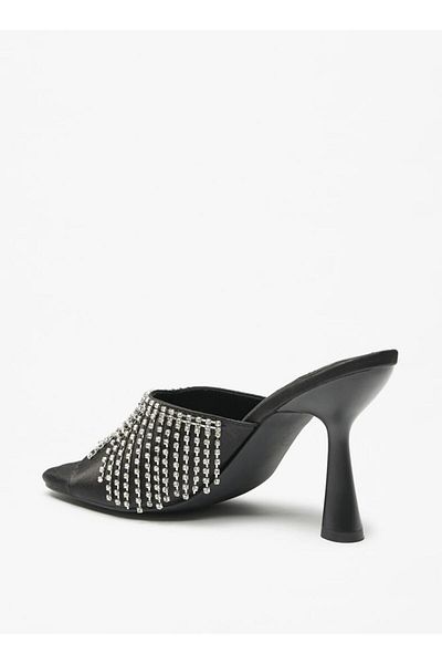 Flora Bella by Shoexpress Embellished Slip-On Sandals with Stiletto Heels