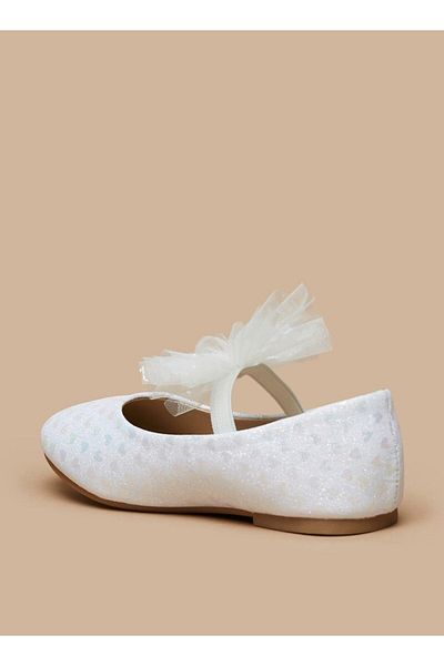 Flora Bella by Shoexpress Printed Mary Jane Shoes with Bow Applique and Elasticated Strap