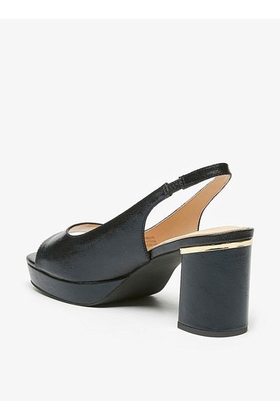 Celeste Women's Slip-On Peep Toe Sandals with Block Heels
