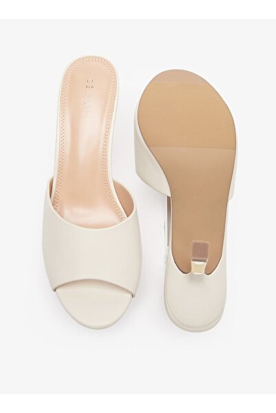 Celeste Women's Solid Slip-On Sandals with Stiletto Heels