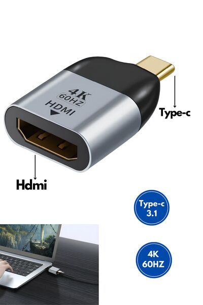 Favors محول من النوع c إلى HDMI 4K 60 هرتز لجهاز Macbook Windows Android المت...