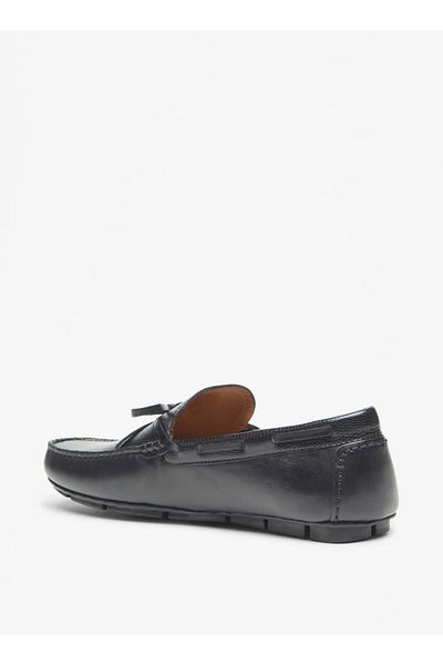 LBL by Shoexpress Textured Slip-On Moccasins with Bow Detail