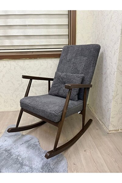 Asedia Trend Ceviz Teddy Antrasit Sallanan Sandalye Dinlenme Emzirme Baba Tv ...